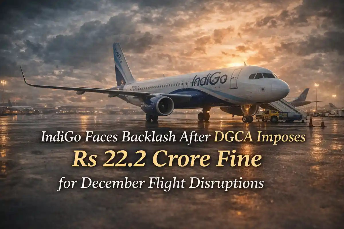 IndiGo Faces Backlash After DGCA Imposes Rs 22.2 Crore Fine for December Flight Disruptions