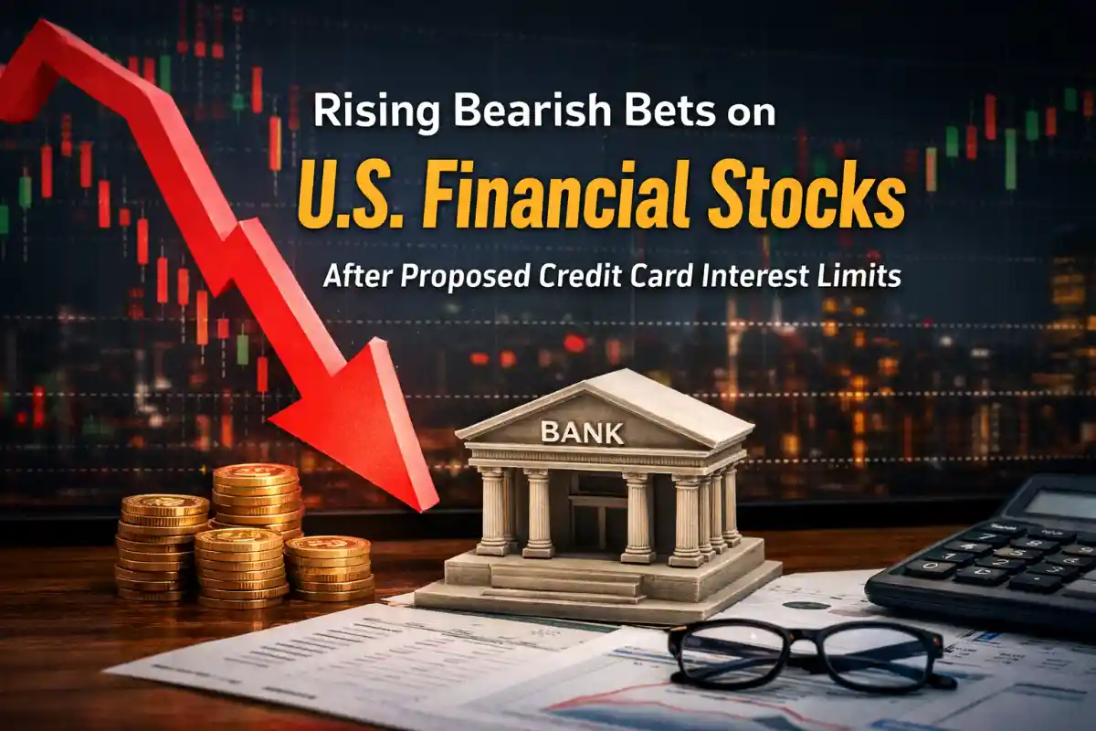 Rising Bearish Bets on U.S. Financial Stocks After Proposed Credit Card Interest Limits