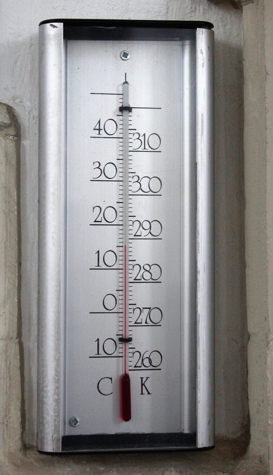 Thermometer showing high temperature