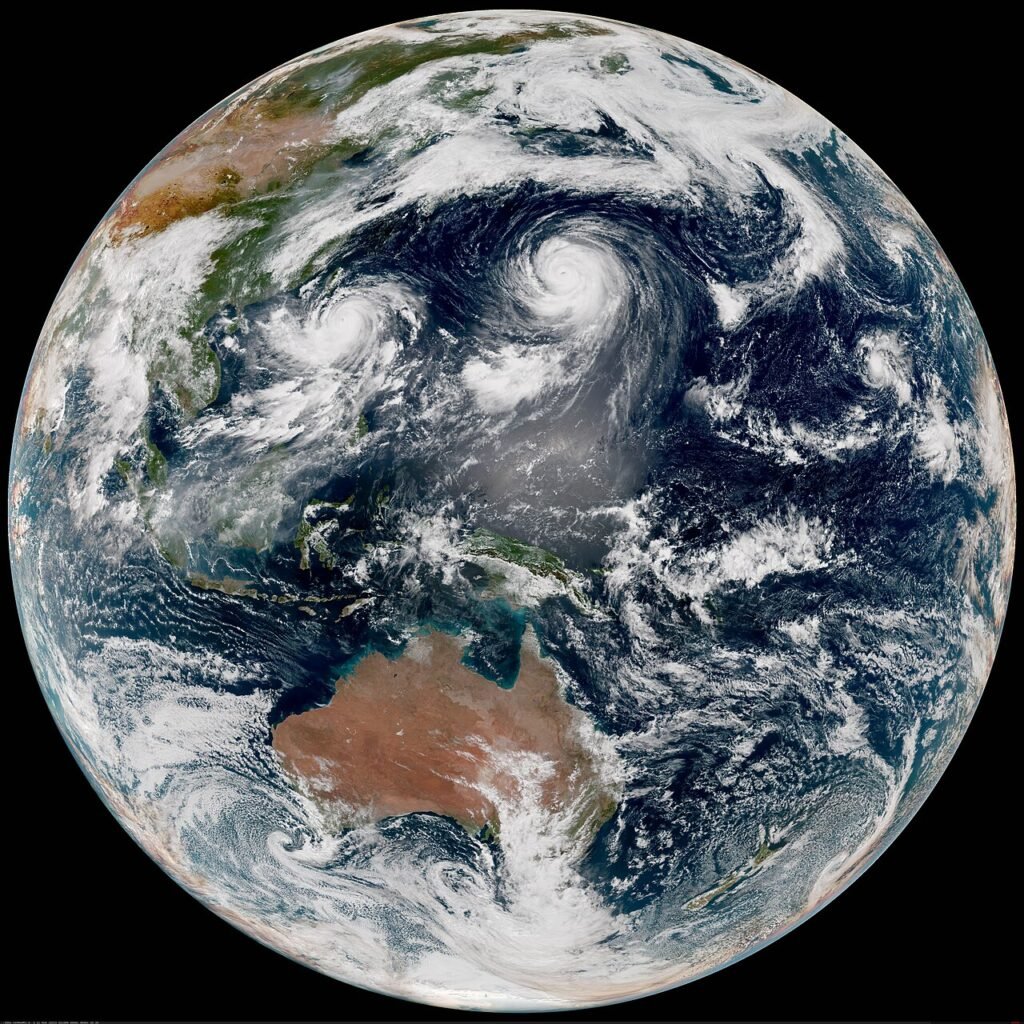 Himawari 8 weather satellite full-disk image of Earth