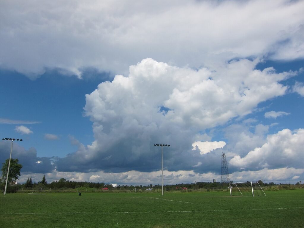 Storm clouds forming over the horizon