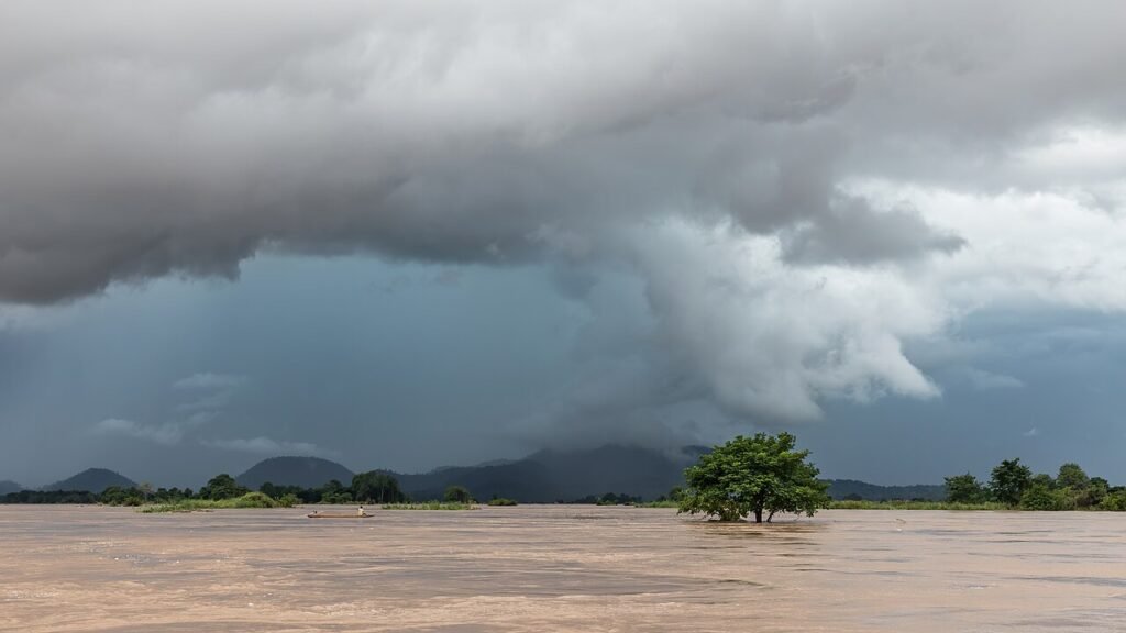 Cloudy sky before heavy rain